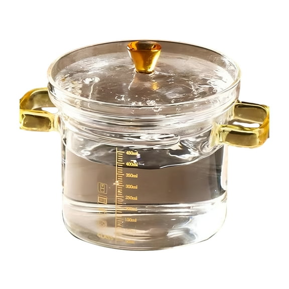 ACDANC Kitchen Glass Stew Pot Simmer Pot with Cover for Household Restaurants Pasta