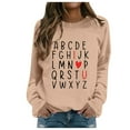 thumbnail image 1 of TINZ Chandail à Capuche Tendance pour Femmes, Imprimé Lettre, Col Rond, Automne & Hiver, Manches Longues, Veste à Cordon, Chandails en Molleton Col pour Femmes, 1 of 4