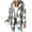 Gray, variant on Gytharion Women's Sherpa Fleece Lined Jackets Fashion Casual Plaid Printed Button Down Hooded Coat Winter Soft Comfy Long Sleeve Warm Fuzzy Outerwear with Pockets