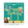 Pioneer Woman Plastic Happy Birthday Flowers Cake Topper