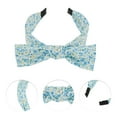 thumbnail image 3 of Unique Bargains 1 Pc Retro Bow Headbands for Women Blue White, 3 of 6