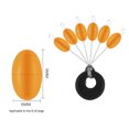 thumbnail image 1 of Juego de espacio de 10 grupos Tapón de frijoles de silicona Flotador de cebo de pesca Naranja 60 piezas JShteea Para Estrenar, 1 of 8