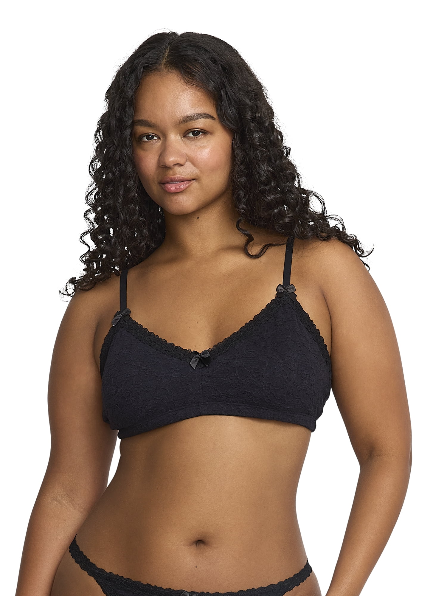 Mills by Millie Bobby Brown Women's Flirty Lace Triangle Bralette, Sizes XS-XXXL