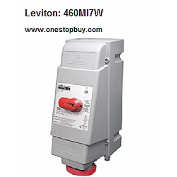 Leviton 460MI7W Pin and Sleeve Mechanical Interlock 60 Amp 480 Volt 3