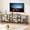 Brown, variant on 67 Inch Large TV Stand with LED Lights for 55/65/75 Inch TV, Corner Entertainment Center with Power Outlets, 4 Open Storage Shelves, Media Console for Living Room, Bedroom