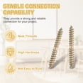 thumbnail image 3 of Uxcell 20 Pcs Tornillos de extremo doble, M5 x 40 mm pernos colgantes de acero al carbono, tornillos de madera autoperforantes para muebles de unión de madera, color zinc, 3 of 6