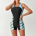 thumbnail image 4 of Levmjia Women's One Piece Swimsuit Sleeveless Printed Tummy Control Ruffle With Adjustable Straps For Beach Vacation Pool Party Sports Swimming, 4 of 6