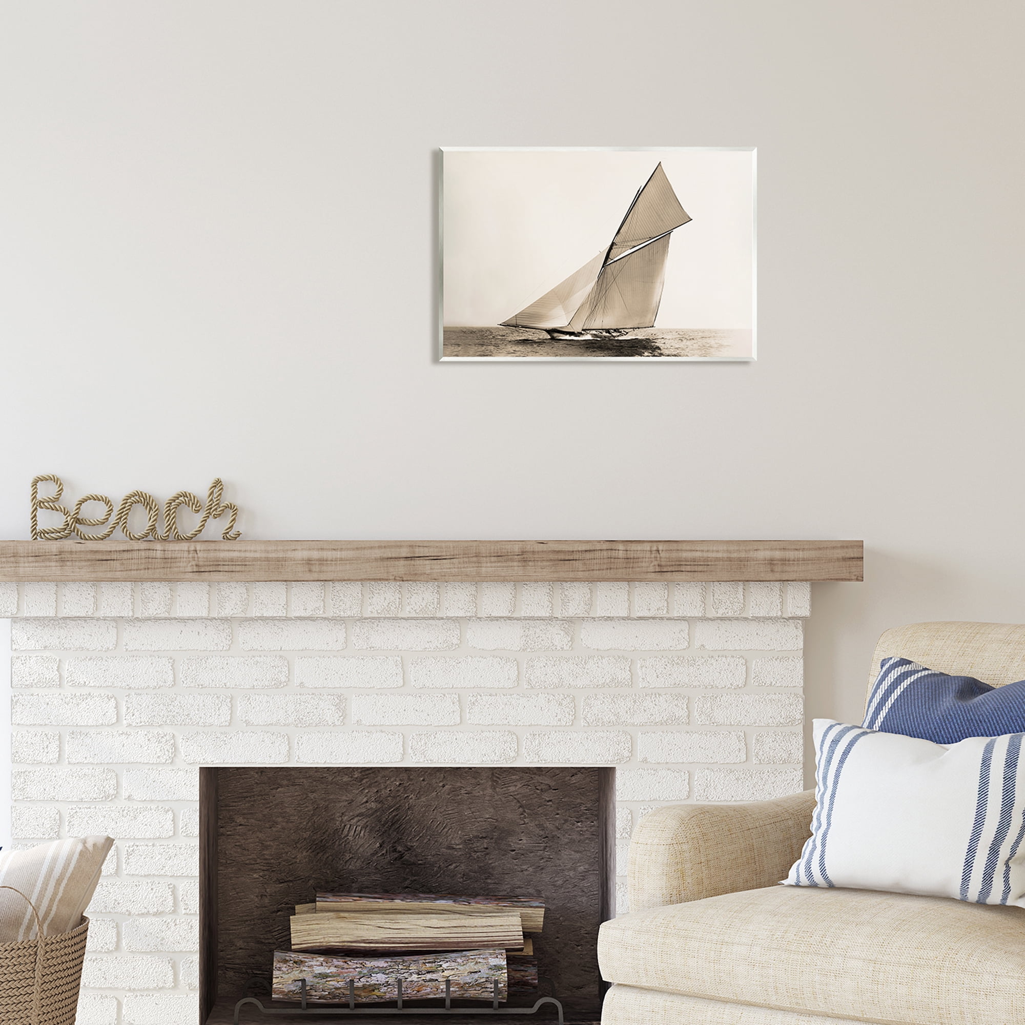 Stupell Industries Vintage Ship on Ocean Transportation Photography Unframed Art Print Wall Art, 19 x 13