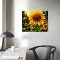 thumbnail image 3 of COMIO  Large Vintage Sunflower Canvas Wall Art Yellow Flower Still Life Rustic Brown Home Kitchen Wall Decorations Stretched and Framed Ready to Hang, 3 of 4