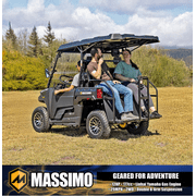Massimo Buck 250X Side by Side 2WD 177cc EFI 12hp, Gas Golf Cart UTV - Green