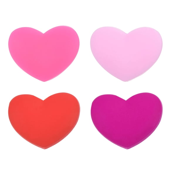 Uxcell Tennis Racket Vibration Dampener, Soft Silicone Racket Shock Absorber for Tennis Racquet String - Heart Shaped Red/Light Green/Hot Pink/Light Pink/Fuchsia