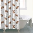 thumbnail image 4 of White Highland Cow Flower Pattern Shower Curtain 72"x72" ,Bathroom Decorative Shower Curtains Set with 12 Hooks,Modern Waterproof Washable Shower Curtain, 4 of 6