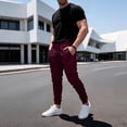 thumbnail image 5 of Yungyresw Men's Sweatpants Joggers Drawstring Waist Retro Style Cuffed Pants Athletic Lounge Trousers Casual Sportswear Gym Workout Pants Lightweight Tapered Leg Streetwear Fashion Bottoms 2XL, 5 of 8