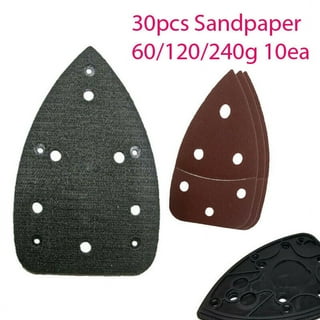 Sanding Sheets for Black and Decker Mouse Sanders, 50PCS 60 80 120 150 220  Grit Mouse Sandpaper Assortment with 12 Extra Tips for Replacement, 12