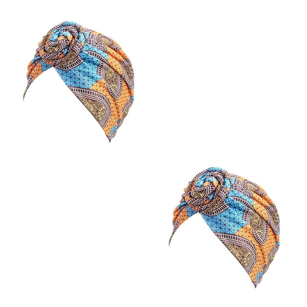 Qarigey Pañuelos para la cabeza para mujer Diseño elástico Gorro plisado Type4 NO4