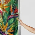 thumbnail image 3 of Orinice Shower Curtain Fabric Decorative Blue Beautiful Bouquet Tropical Flowers Paradise Nature Africa Colorful Beauty Bird Bloom Blooming Waterproof Polyester Bathroom with Hooks  69x72, 3 of 7