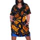 thumbnail image 2 of Vestido holgado con bolsillo y diseño de mariposa monarca azul para mujer, vestidos de moda para mujer, vestidos de verano, 2 of 7