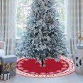 thumbnail image 5 of EWASWON Christmas 36 Inch Multicolor Christmas Tree Skirt - Classic Polyester Design with Glossy Edges, Festive Holiday Decor for Family Gatherings & Gifts, 5 of 6