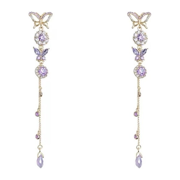 Hearth & Gear Rhinestone Tassel Chain Earrings Fringe Chain Stud Earrings For Women Statement Earrings Women Hoop Earrings Earrings for Women Packs Western Earrings for Women Heart Statement Earrings