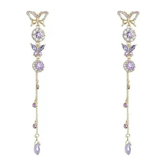 iTNHFP Small Hoop Earrings Women Rhinestone Tassel Chain Earrings Fringe Chain Stud Earrings for Women Statement Earrings