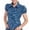 Blue_002, variant on Womens Shirts Stylish Casual Short Sleeve Oktoberfest Party Top V Neck Flip Collar Lattice Design Blouse Comfortable for Jeans Skirts Oktoberfest Tops Blue_008,S