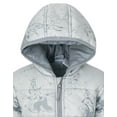 thumbnail image 3 of Disney Mickey Mouse Goofy Donald Duck Toddler Boys Zip Up Puffer Jacket Gray 3T, 3 of 5