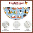 thumbnail image 3 of Fuzoiu Kawaii Sushi Print Christmas Tree Skirt,Xmas Christmas Decorations,Xmas Tree Mat for Farmhouse Holiday New Years Home Party Decor Tree Rugs-36", 3 of 6