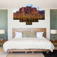 thumbnail image 2 of TISHIRON 5PCS Framed Canvas Wall Art Set,60"x40" Desert Cactus Landscape Canvas Art Decor, 2 of 7
