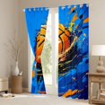 thumbnail image 3 of Erosebridal Abstract Basketball Curtains Pack of 2 (42x84 Each), Vibrant Sports Curtains Blackout for Boys and Girls, 3 of 6