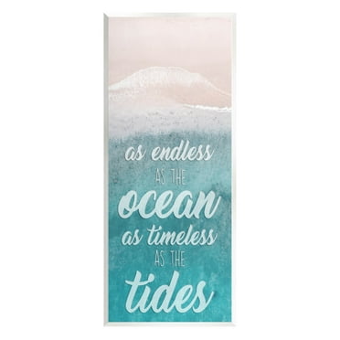 Stupell Industries Timeless As Tides Beach Quote Graphic Art Unframed Art Print Wall Art, Design by Marcus Prime