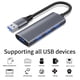 thumbnail image 2 of USB HUB USB2.0 USB3.0 Universal Splitter Dock Aluminum Aloy Viaje Adaptador Estación de acoplamiento para la tableta Accesorio USB 4 en 1 Inevent EL023095-02B, 2 of 7