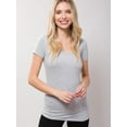 thumbnail image 6 of Made by Olivia Women's Basic Solid Multi Colors Fitted Short Sleeve T-Shirt [S-3XL], 6 of 6