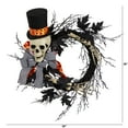 thumbnail image 3 of Nearly Natural 26in. Halloween Dapper Skeleton Wreath, 3 of 5