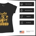 thumbnail image 6 of Country Girl Rodeo Women's V-Neck T-shirt Vintage Cowgirl, 6 of 7