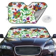 thumbnail image 2 of Kdxio Paisley Print Windshield Sun Shade,UV Rays and Sun Heat Protection,Sunshade for Car Windshield,Car Shade Front Windshield - Small, 2 of 6