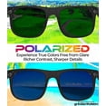 thumbnail image 3 of grinderPUNCH Mens and Womens Polarized Sunglasses UV400 Protection Classic Retro Driving Sun Glasses Trendy Fashion Shades - Black, 3 of 7