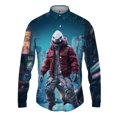 thumbnail image 4 of Camisas de manga larga con estampado 3D de antropomorfismo animal para hombre y mujer, camisas casuales de moda con solapas abotonadas, ropa unisex de gran tamaño, 4 of 5