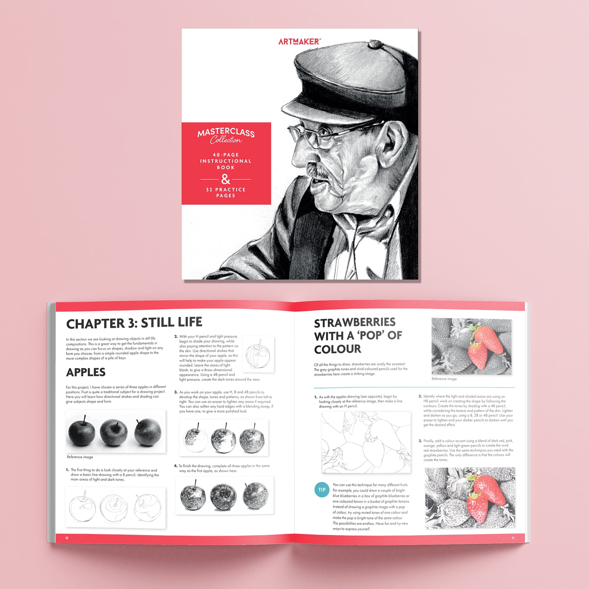 Art Maker Masterclass Collection: Drawing Techniques Kit - Adults Drawing Kit - Lifelike Drawing - Drawing Stationary - Advanced Drawing Guide - Arts and Craft for Adults - Craft Kits