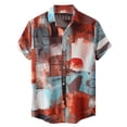 thumbnail image 2 of Lilgiuy Men Hawaiian Short Sleeve Beach Shirt Printed Summer Casual Button Down Shirts, 2 of 9