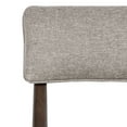 thumbnail image 4 of Faye Brown and Taupe Upholstered Solid Wood Cushioned Dining Room Chairs -Set of 2 by East at Main 19"x22.5"x33.5", 4 of 9