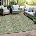 thumbnail image 4 of HomeRoots 626586 9 x 12 ft. Artichoke Green & Fern Green Floral Washable Transitional Indoor & Outdoor Rectangle Area Rug, 4 of 9
