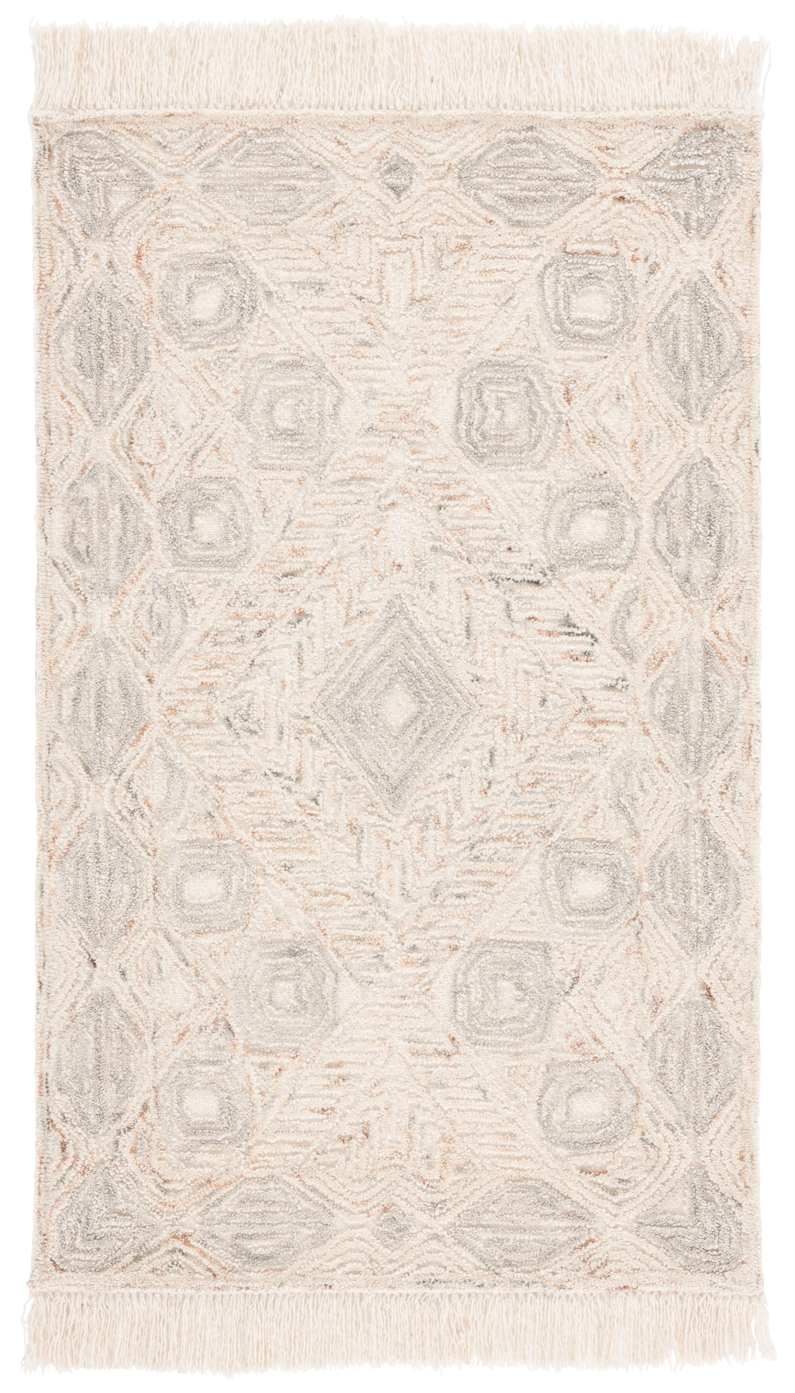 Safavieh Ikat Hedley Geometric Area Rug, Ivory/Gray, 4' x 6'