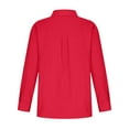thumbnail image 4 of BILIKEYU Women's Cotton Linen Shirts Pleated Tops, Casual Shirts for Women, Linen Tops for Women, Button Down Shirts for Women, 4 of 4