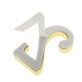 thumbnail image 7 of Almencla 5xGolden Metal Digital Door Numbers Plaque Cast Mailbox House Outdoor Number 2 5 Pcs, 7 of 7