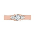 thumbnail image 3 of 1/2 Carat 3-Stone Diamond Engagement Ring in 14K Rose Gold (Ring Size 4.75), 3 of 4