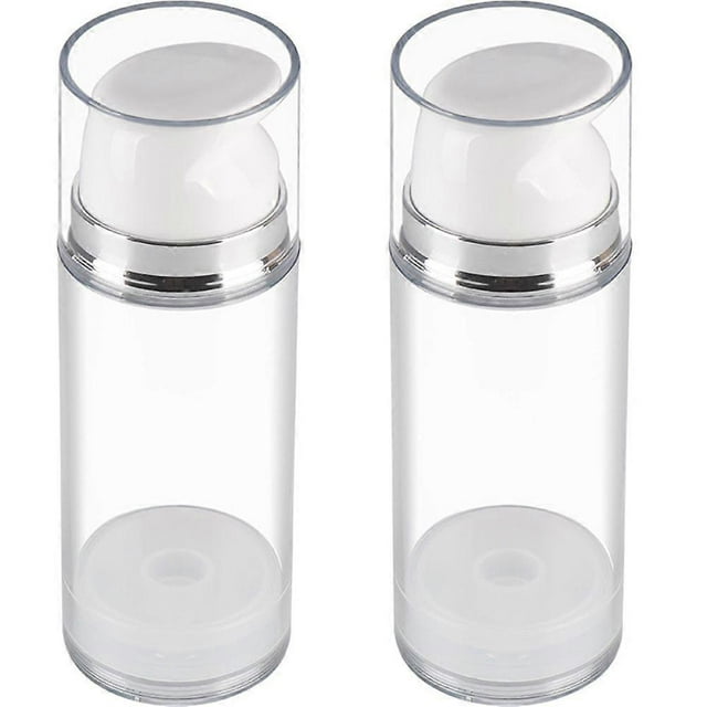 2Pcs Airless Empty Refillable Pump Bottle Airless Vacuum Pump Bottle for Travel
