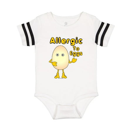 

Inktastic Allergic to Eggs Gift Baby Boy or Baby Girl Bodysuit