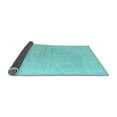 thumbnail image 2 of Ahgly Company Indoor Round Solid Light Blue Modern Area Rugs, 4' Round, 2 of 4