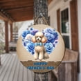 thumbnail image 3 of Poodle Proud Dad Happy Father's Day Round Wood Sign Poodles Dog Lover Gifts Idea Hanging Wall Home Decor - 02008, 3 of 5