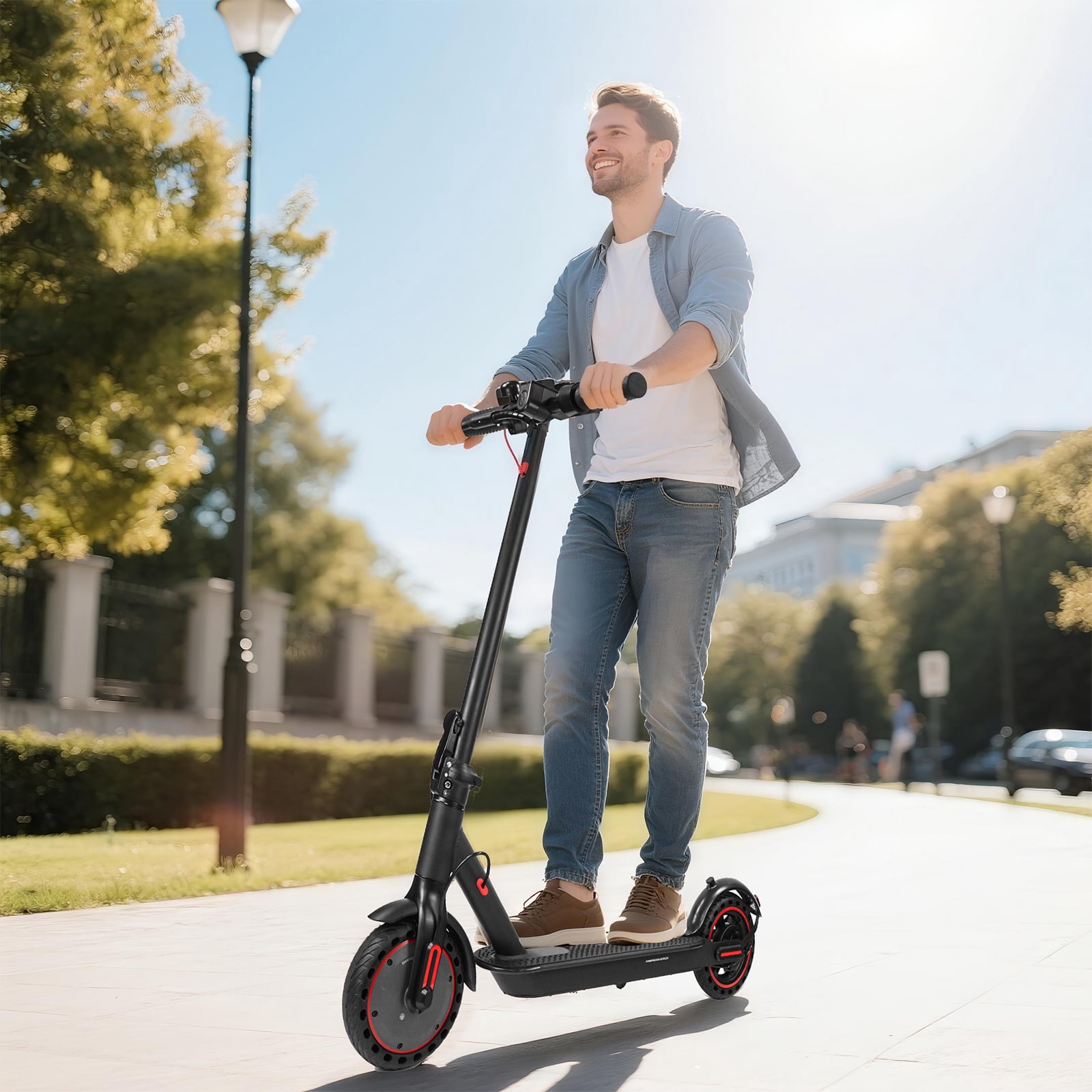 350W 8.5" Electric Scooter for Adult,Class A 10.4Ah Lithium Battery, Motor Up to 18.6 mph & 20 miles long range